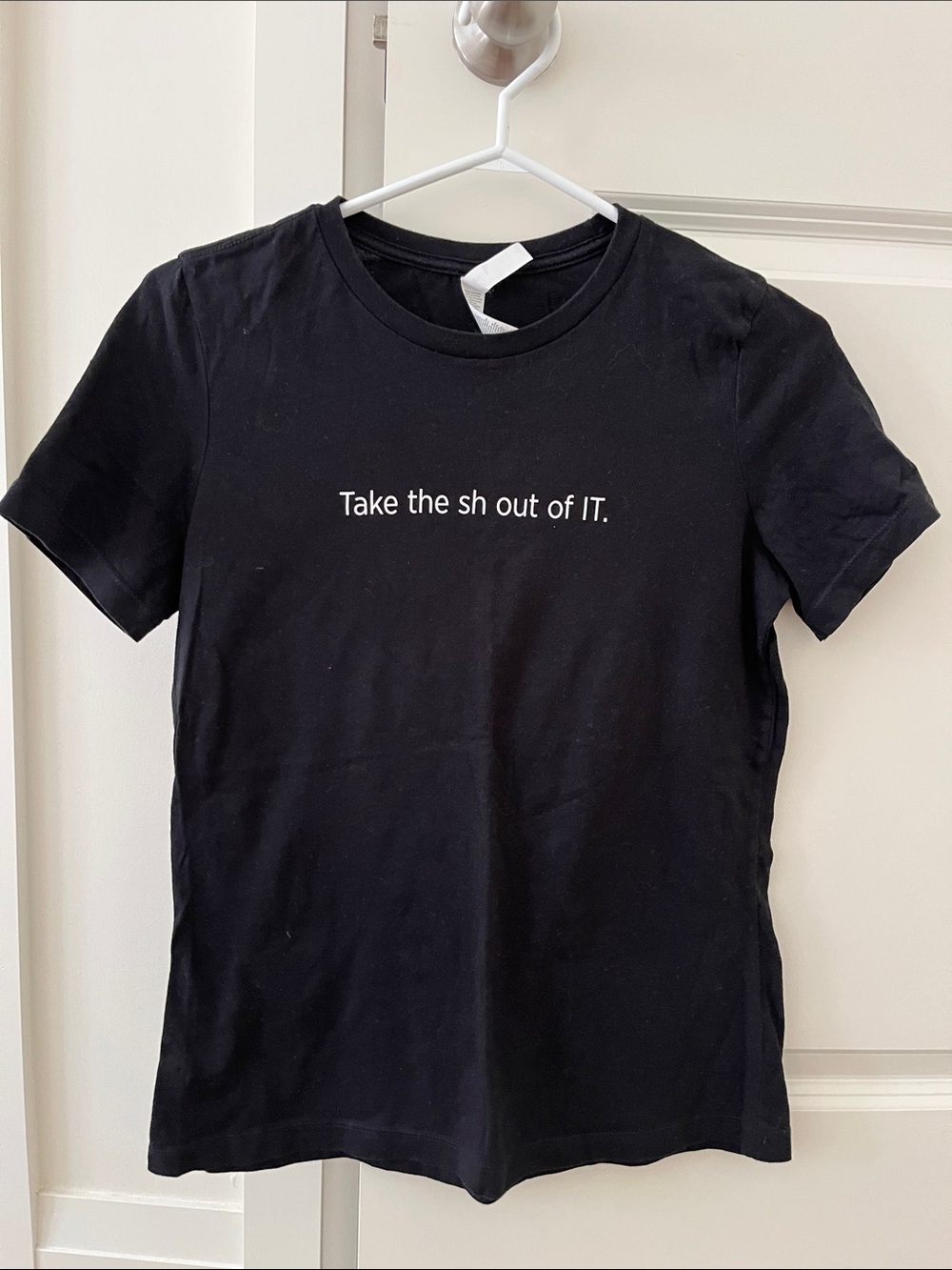 Bella Canvas Black Tee with White Text